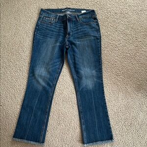 Old Navy flare mid-rise Women's Blue Jeans- Fringe Jeans